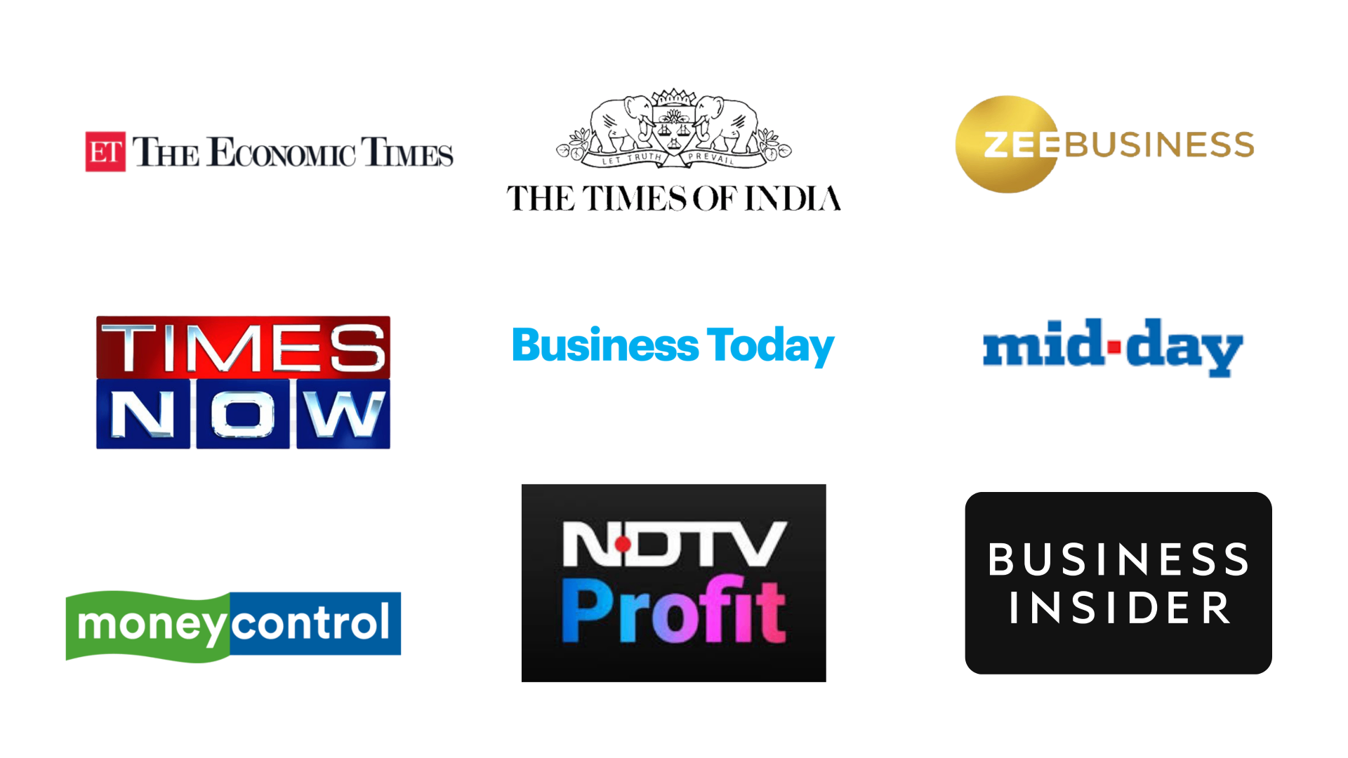 Featured in Economic Times, Moneycontrol, Business Insider, Money9, Times of India, Mid-day, Zee Business, PTI, NDTV Profit, Times Now, Business Today